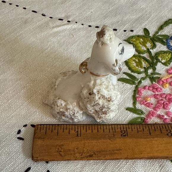Vintage MCM Mid-Century Modern Spaghetti Poodle Porcelain Miniature Figurine - Picture 8 of 8